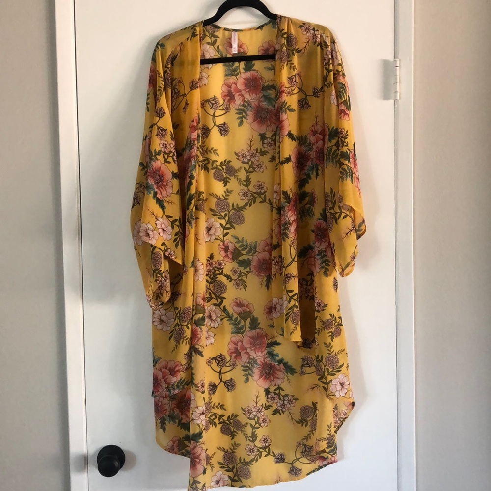 Mustard Floral Kimono